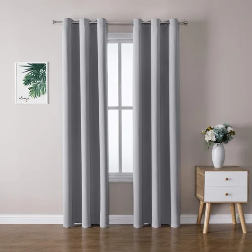 Miniatura 166 de ChrisDowa - Cortinas de cenefa pequeñas para cocina, cortinas cortas con ojales y aislamiento térmico para oscurecer la sala y habitación
