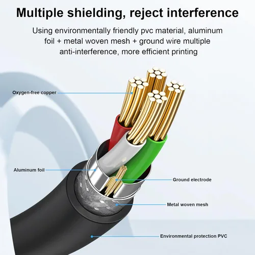 Miniatura 5 de PIXMA - Cable de impresión USB 2.0 a computadora compatible con Canon PIXMA TR7520, TR7020, TR4520, TR4527, TR8520, TR8620, MX532, MX922, MX870