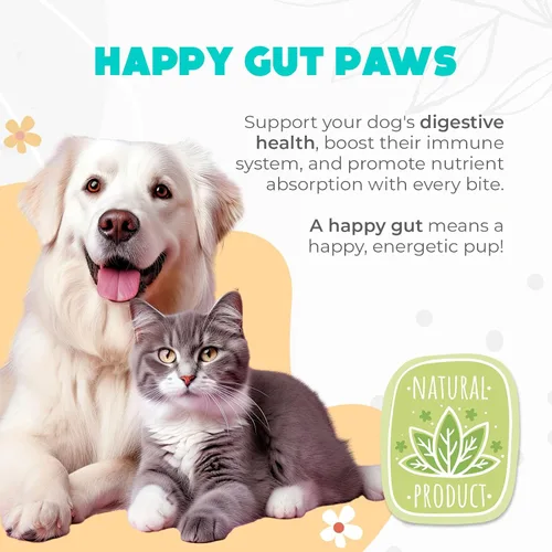 Miniatura 4 de Probióticos masticables para perros, 150 unidades, masticables probióticos para perros con enzimas e ingredientes naturales, apoyo para la salud