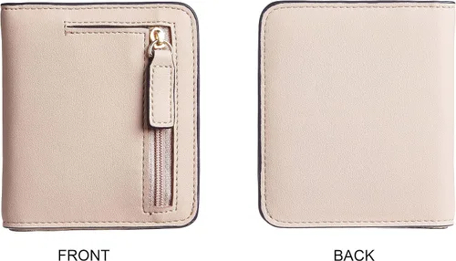 Miniatura 5 de Gostwo - Cartera compacta de piel genuina de lujo para mujer con bloqueo de RFID y ventana de identificación