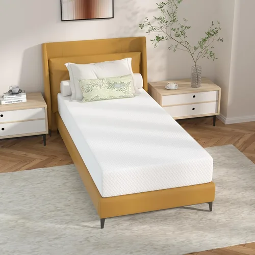 Miniatura 8 de Colchón individual de 5 pulgadas para niños, colchón de espuma viscoelástica de gel para un sueño cómodo y alivio de presión, soporte de firmeza