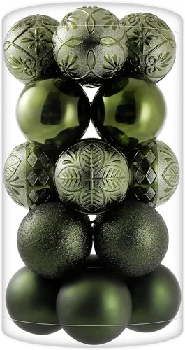 Miniatura 47 de 34 piezas Adornos de bola de Navidad azul bebé irrompibles de plástico para árbol de Navidad, decoraciones para fiesta de Navidad, oficina en casa