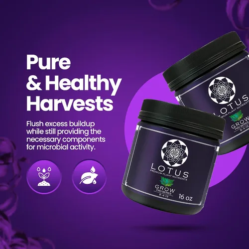 Miniatura 5 de Lotus Nutrients Grow Pro Series - Polvo nutritivo soluble en agua, más de 14 ingredientes con micronutrientes quelados y aminoácidos, para fibra