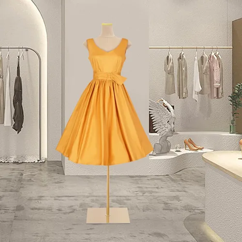 Miniatura 5 de Vestido de maniquí femenino con forma de torso, forma de vestido femenino con altura ajustable, cuerpo de maniquí para exhibición de joyas de vestir
