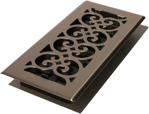 Miniatura 43 de Placa embellecedora cromada Decor Grates con ornamento Acabado cepillo níquel (Brushed Nickel Finish)
