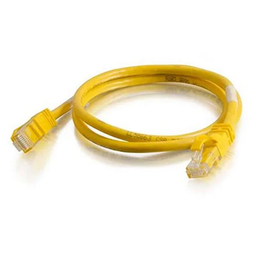 C2G/Cables to Go 27872 Cable de red Ethernet cruzado Cat6 sin blindaje (UTP) sin enganche, amarillo (2,13 metros/7 pies)