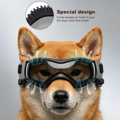 Miniatura 3 de Ownpets - Gafas para perros, gafas de protección UV, protección contra la nieve, protección contra el viento, protección contra el polvo con correa