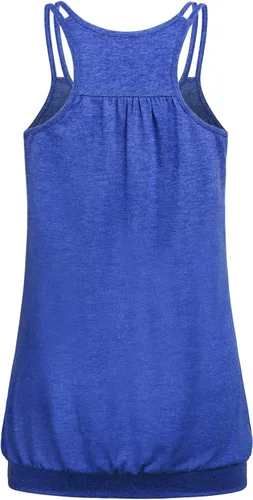 Miniatura 2 de NEWMEEN Blevonh - Camiseta deportiva sin mangas para mujer, cuello redondo, tirantes delgados, espalda cruzada