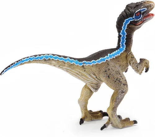 Miniatura 5 de Gemini&Genius Juguete de dinosaurio Velociraptor para niños, dinosaurio Raptor con mandíbula y manos móviles, regalo de dinosaurio realista
