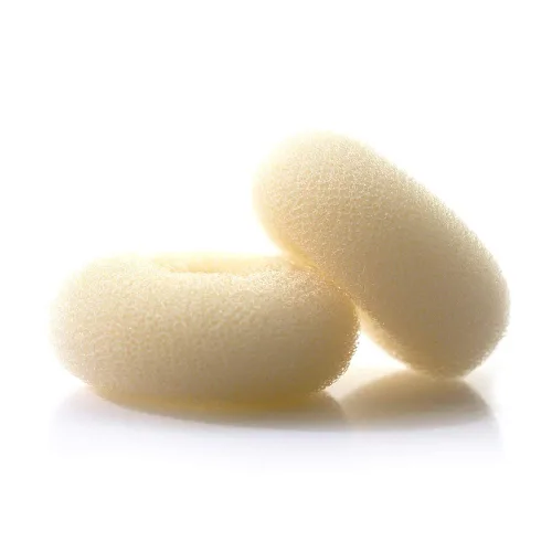 Miniatura 13 de NICEMOVIC Moldeador de donas para el cabello, tamaño grande, 2 piezas de pelo de moño grande para cabello grueso y largo (beige, 3.5 pulgadas)