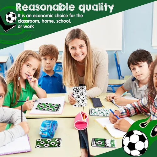 Miniatura 5 de 24 cuadernos de fútbol para fiestas deportivas, cuadernos de fútbol para niños, cuadernos de espiral, cuadernos de profesores, escuela, aula