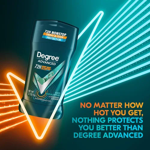 Miniatura 5 de Degree Desodorante antitranspirante avanzado para hombre, eucalipto hielo, 4 unidades, 72 horas, desodorante de protección contra el sudor y el olor