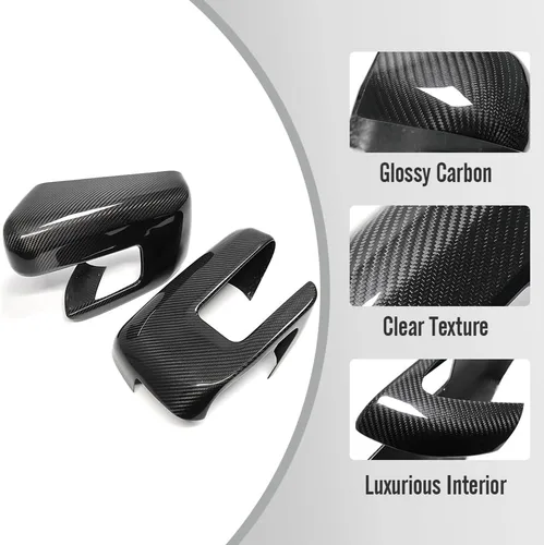 Miniatura 7 de Cubierta seca de fibra de carbono para espejo lateral Ford F150 F-150 Raptor R Shelby Lariat Platinum 2021 2022 2023 2024, revestimiento de espejo