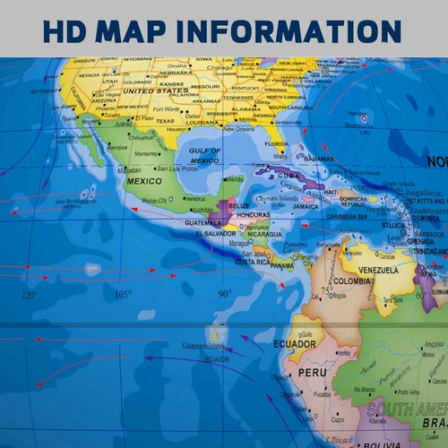 Miniatura 5 de Globo mundial grande de 13 pulgadas para adultos, globo educativo para niños, coloridos detalles de mapa del mundo HD para el aprendizaje