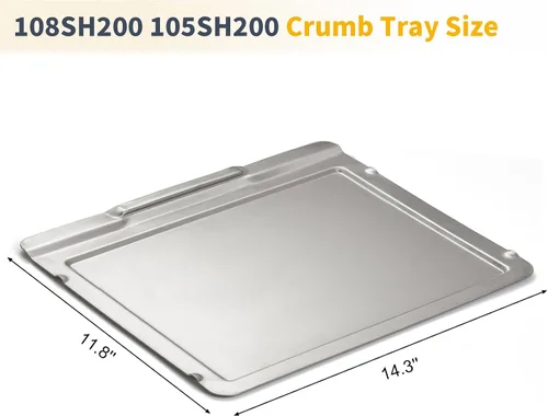 Miniatura 2 de DT201 DT251 Bandeja de migas de repuesto para horno freidora de aire Ninja Foodi 304 de acero inoxidable DT200 bandeja de goteo Ninja 10 en 1 XL Pro