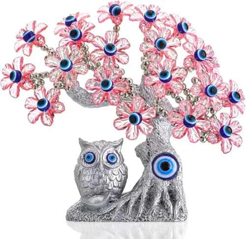 Miniatura 7 de YU FENG Árbol de Ojo Turco Nazar Azul de 6.8 pulgadas, Árbol Posavasos de Ojo Turco para Protección, Buena Suerte, Prosperidad, para Decoración
