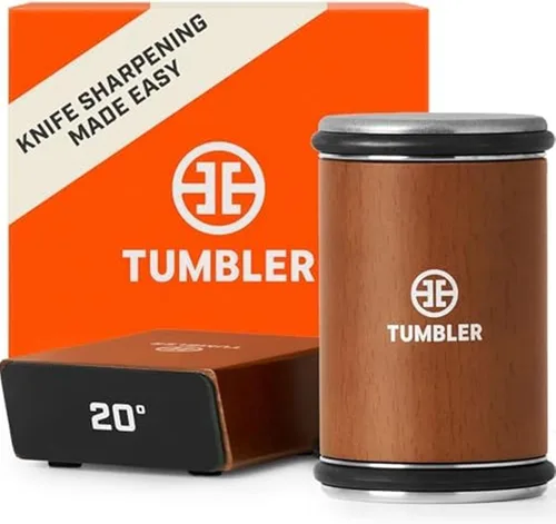 El Original Afilador de Cuchillos Rodante Tumbler™ - Afilar Cuchillos Facilitado - Herramienta de Afilar Cuchillos para Cocina, Exteriores y Madera
