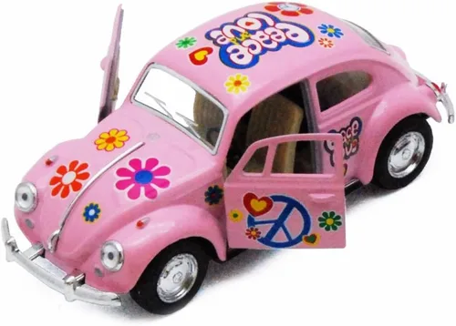 Miniatura 2 de KiNSMART - 1967 Volkswagen Classical Beetle 5 pulgadas, escala 1:36, modelo de metal fundido a presión con acción de retroceso