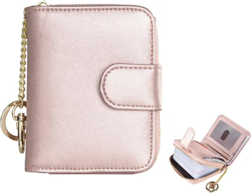Miniatura 8 de Beurlike billetera de cuero, con tarjetero con bloqueo RFID, organizador, billetera segura para mujer