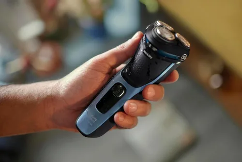Miniatura 11 de Philips Norelco Shaver 3600 Series, afeitadora eléctrica en seco y húmedo, P-Cap, estuche de viaje, azul tormenta, modelo S3243/91