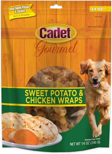Miniatura 14 de Cadet Envolturas Gourmet de Batata y Pollo Masticables de Ingredientes Limitados para Perros, Golosinas de Entrenamiento Saludables y Naturales