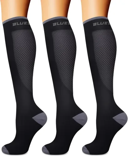 Miniatura 70 de Calcetines de compresión para mujeres y hombres (3 pares) – El mejor apoyo para enfermeras, correr, senderismo, recuperación y calcetines de vuelo