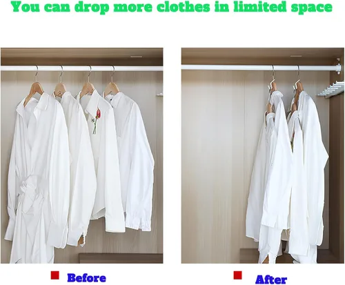 Miniatura 5 de Ganchos Conectores para Percha de Ropa 50PCS Ganchos Plásticos Perchas en Cascada Organizador Ahorro de Espacio para Ropa de Gran Resistencia