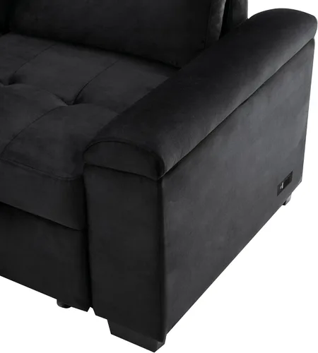 Miniatura 6 de LUMISOL Sofá cama modular reversible de 87 pulgadas de ancho, juego de muebles de sala de estar, sofá esquinero de 4 plazas con cama extraíble