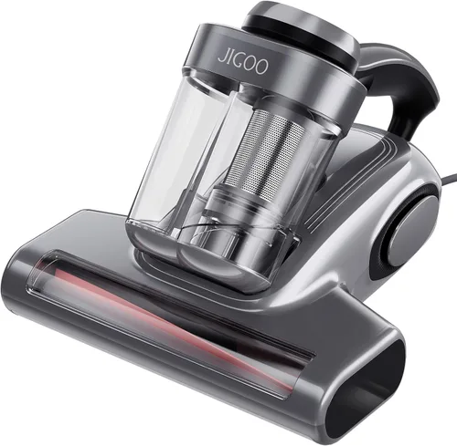 Miniatura 10 de Aspiradora de cama JIGOO con sensor de polvo, aspiradora de colchón con UV y ultrasónico y alta calefacción, succión de 13 kPa, 500 W, aspiradoras