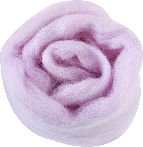 Miniatura 73 de 24 tipos de lana rosa, 4.23 oz (120 g), adecuado para fieltro húmedo y fieltro de aguja de telas hiladas de lana. Un paquete de prueba está Tonos
