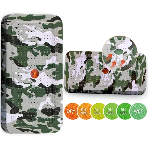Miniatura 13 de Wisesorb Deshumidificador de camuflaje seguro para pistola de 1.41 onzas, bolsas deshumidificadoras recargables, paquetes de gel de sílice