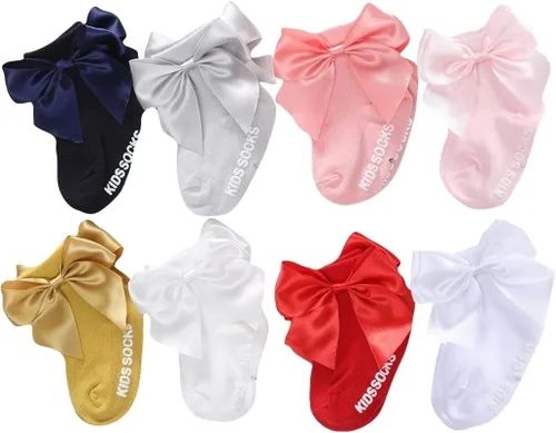 Toptim Calcetines de tobillo para niñas pequeñas, calcetines casuales transpirables