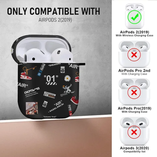 Miniatura 7 de Gedicht Compatible con fundas protectoras Apple Airpods de 2ª generación, zapatos deportivos de baloncesto y fútbol, repuesto suave de TPU