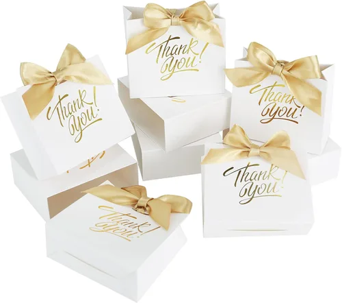 Miniatura 12 de KPOSIYA Bolsas de regalo pequeñas, paquete de 50 bolsas pequeñas de agradecimiento de 4.5 x 1.8 x 3.9 pulgadas, bolsa de favor de fiesta, cajas