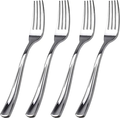 Miniatura 16 de WDF Paquete de 100 cucharas de plástico doradas desechables, cucharas doradas duraderas y resistentes de 6.9 pulgadas, resistentes al calor