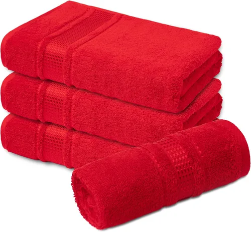 Miniatura 54 de Melissa Linen Toallas de Punta de Dedos Paquete de 4, 100% Algodón Turco, Toallas de Mano Pequeñas para Cuerpo y Cara, 12 x 18 pulgadas, Suaves