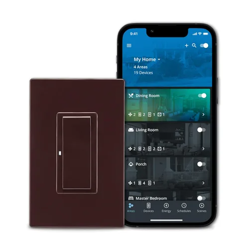 Eaton El interruptor Wi-Fi Smart Home funciona con Hey Google y Alexa, kit de cambio de color (marrón/negro/gris)