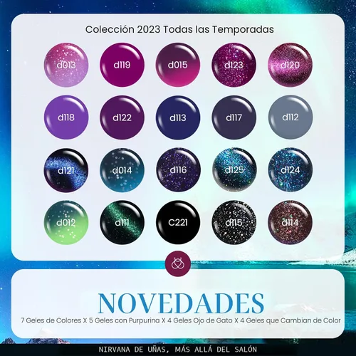 Miniatura 2 de Juego de esmalte de uñas de gel Beetles Cat Eye - 24 piezas, 20 colores de esmalte de uñas de gel con brillantina, cambia de color oscuro, kit