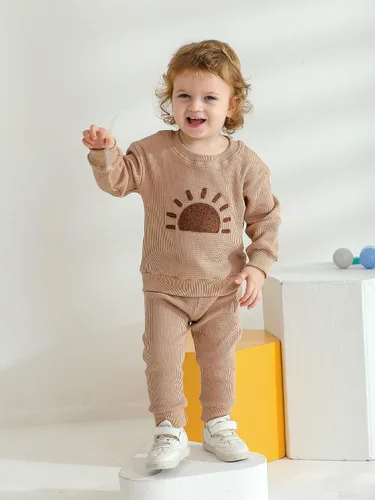 Miniatura 34 de Ropa de bebé niño niño manga larga con estampado de oso + pantalones deportivos