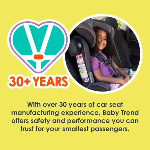 Miniatura 18 de Baby Trend Hybrid SI 3 en 1 - Asiento de coche con refuerzo de combinación con protección contra impactos laterales, Dash Orchid Orquídea Dash