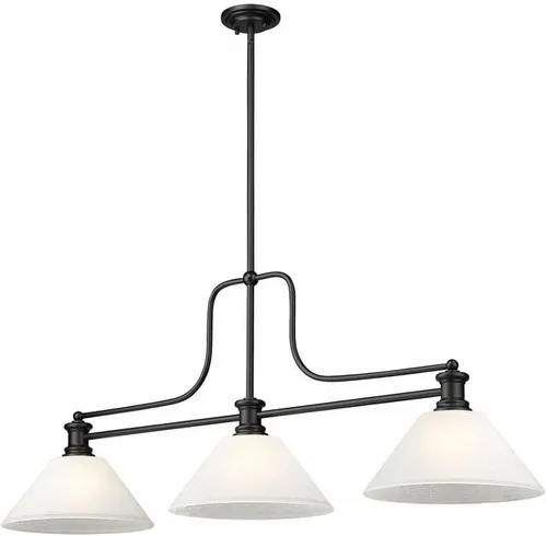 Miniatura 2 de Z-Lite 725-3MB-AWL14 Colgante de mezcla, 3 luces 300 vatios totales, negro mate