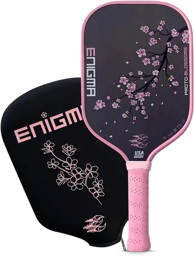 Proto - Pala de pickleball de fibra de carbono cruda termoformada con núcleo de polímero en panal, control de potencia mejorado y giro máximo,