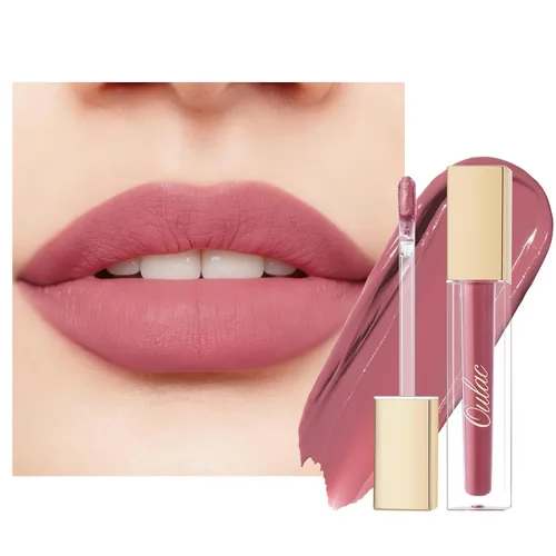 Miniatura 42 de Oulac Lápiz labial rojo líquido mate para mujer, lápiz labial de larga duración, impermeable, sin transferencia, fórmula cremosa de alta 【M08 1000
