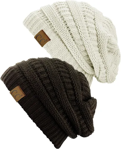 Miniatura 46 de Gorro a la moda de tejido suave abultado, cálido y elástico de C.C