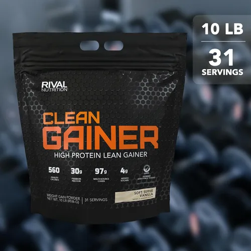 Miniatura 4 de RIVAL NUTRITION Clean Gainer I - Mezcla de bebida en polvo con alto contenido de proteínas, 1.06 onzas de proteína por porción