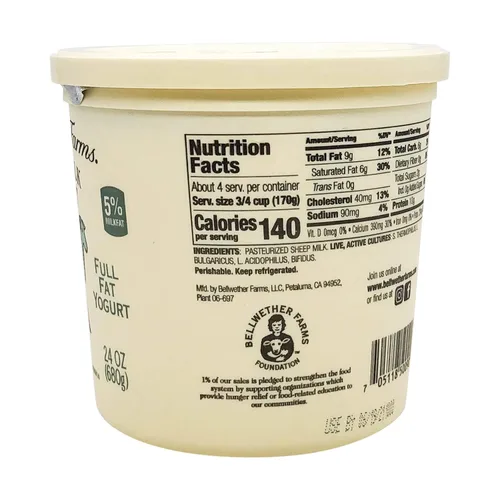 Miniatura 12 de Bellwether Farms Yogur de oveja simple, 24 onzas