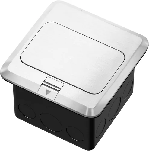 Miniatura 7 de Kit de toma de corriente eléctrica empotrada en el suelo Vagueior, caja de cubierta de toma de corriente eléctrica impermeable, salida GFCI oculta +