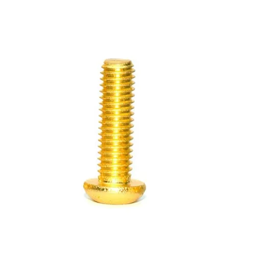 Miniatura 6 de 50pcs M3 12.9 Tornillos Allen Tornillo hexagonal Cabeza de botón Tornillos Tornillos hexagonales Oro (0.315 in)