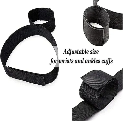 Miniatura 4 de Juego de cadenas sexuales de bondage, correas de sujeción ajustables para muñeca y tobillo, cuerdas y cordones para adultos, bandas de resistencia