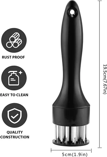 Miniatura 2 de OLULU - Ablandador de carne, aguja de acero inoxidable ultra afilada de 20 cuchillas para ablandar pollo, carne de res, filete, ternera y cerdo